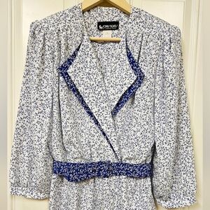 Vintage Sophisticates by Jonathan Martin floral midi wrap dress with belt size 8